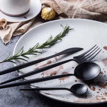 Load image into Gallery viewer, Titanium Black Dinner Set