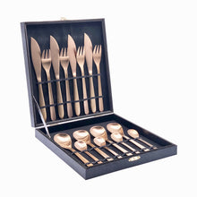 Load image into Gallery viewer, Rose Gold Stainless Steel Flatware Set