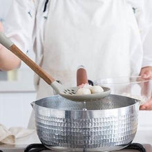 Load image into Gallery viewer, Gray Silicone Cooking Utensils with Wooden Handles (BPA Free)