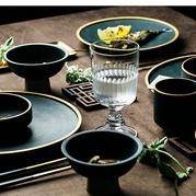 Load image into Gallery viewer, Ceramic Gold Inlay Plates Steak Food Dish Nordic Style Retro Tableware Bowl Ins Dinner Plate Cup High End Dinnerware Set