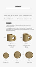 Load image into Gallery viewer, Fat Handle Creative Handmade Ceramic Mug