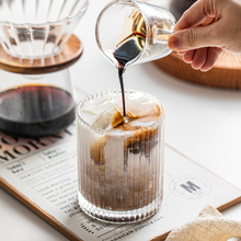 Load image into Gallery viewer, Classic Ribbed Drinking Glass Cups 370ml &amp; 410ml | Set of 8 | Includes 4PCS Straws
