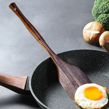 Load image into Gallery viewer, INSETLAN Solid Wood Frying Shovel Kitchen Non-Stick Pan Drain Shovel Wooden Kitchen Utensils High Temperature Resistant Cooking Shovel Salad Spoon Wooden Kitchen Utensils Set
