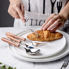 Load image into Gallery viewer, Stainless Steel Cutlery With Wooden Handle Set
