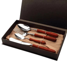 Load image into Gallery viewer, Stainless Steel Cutlery With Wooden Handle Set

