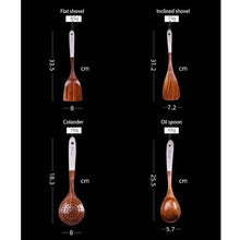 Load image into Gallery viewer, Wooden Cooking Utensils Set for Kitchen, Non Stick Cookware Tools
