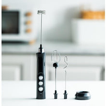 Load image into Gallery viewer, Rechargeable Milk Frother Handheld With 3 Stainless Whisk and Charging Base
