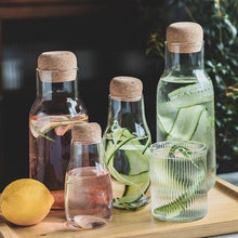 Load image into Gallery viewer, Clear Glass Carafe With Cork Stopper
