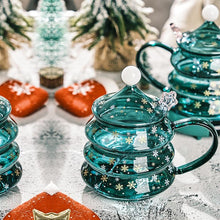 Load image into Gallery viewer, Crystal Christmas Tree Shaped Coffee Cup
