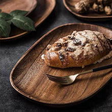 Load image into Gallery viewer, Round Wood Plates, Perfect for Serving, Sushi, Cheese, Sandwiches
