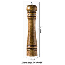 Load image into Gallery viewer, Wooden Salt and Pepper Mills Shakers with Cleaning Brush &amp; Wood Stand
