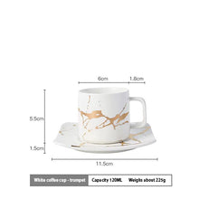 Load image into Gallery viewer, Gold Inlay Ceramic Marble Mug
