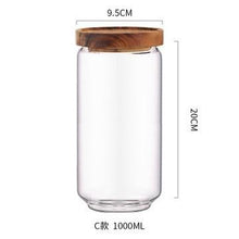 Load image into Gallery viewer, Glass Storage Containers, Airtight Glass Jars with Bamboo Lids
