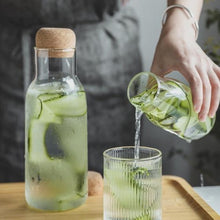 Load image into Gallery viewer, Clear Glass Carafe With Cork Stopper
