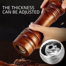 Load image into Gallery viewer, Wooden Salt and Pepper Mills Shakers with Cleaning Brush &amp; Wood Stand

