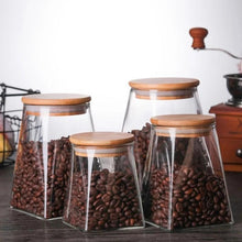 Load image into Gallery viewer, Jar Container Decorative Canister Terrarium Vase With Extra Wide Mouth Wooden Lid
