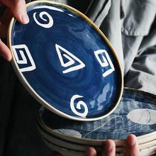 Load image into Gallery viewer, Japanese-Style Hand-Painted Ceramic Steak Western Dish
