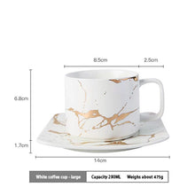 Load image into Gallery viewer, Gold Inlay Ceramic Marble Mug
