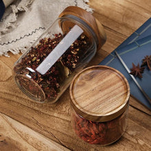 Load image into Gallery viewer, Glass Storage Containers, Airtight Glass Jars with Bamboo Lids
