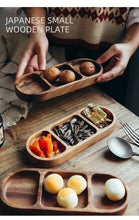Load image into Gallery viewer, Rectangle 3-Compartment Wood Serving Tray
