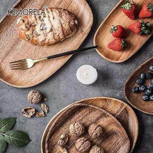 Load image into Gallery viewer, Round Wood Plates, Perfect for Serving, Sushi, Cheese, Sandwiches
