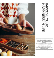 Load image into Gallery viewer, Rectangle 3-Compartment Wood Serving Tray

