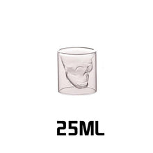 Load image into Gallery viewer, Skull Double Cup Coffee Mug  Double-layered Transparent Crystal Skull Head Glass Cup For Household Whiskey Wine Vodka Bar Club Beer Wine Glass
