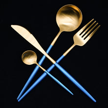 Load image into Gallery viewer, Blue Gold Cutlery Gift Box
