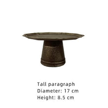 Load image into Gallery viewer, Metal Cake Stand, Rustic Farmhouse Fruit Plate Buffet Stand
