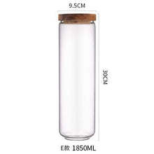 Load image into Gallery viewer, Glass Storage Containers, Airtight Glass Jars with Bamboo Lids
