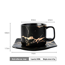 Load image into Gallery viewer, Gold Inlay Ceramic Marble Mug
