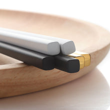 Load image into Gallery viewer, 5 Pairs Premium 304 Stainless Steel Chopsticks(White&amp;Gold)
