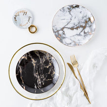 Load image into Gallery viewer, Marbled Ceramic Michelangelo Plate

