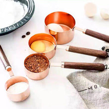 Load image into Gallery viewer, Black Walnut Rose Gold Spoon Set
