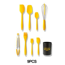 Load image into Gallery viewer, Yellow Kitchen Utensil Set, Stainless Steel &amp; Silicone Heat Resistant Professional Cooking Tools  (BPA Free)
