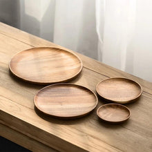 Load image into Gallery viewer, Unbreakable Classic Round Wood Dinner Plates
