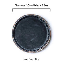 Load image into Gallery viewer, Creative Retro Disc Iron Craft Storage Tray

