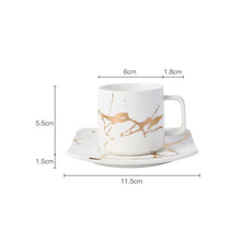 Load image into Gallery viewer, Gold Inlay Ceramic Marble Mug
