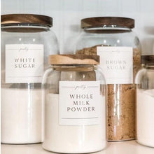 Load image into Gallery viewer, Glass Kitchen Container with Acacia Wood Air-tight Lid

