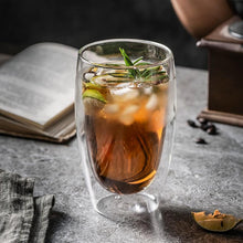Load image into Gallery viewer, Transparent Glass Cup Milk Whiskey Tea Beer Double Creative Heat Resistant Espresso Coffee Cup Cocktail Vodka Wine Mug Drinkware

