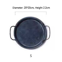 Load image into Gallery viewer, Metal Plate With Handle Handcrafted Round Storage
