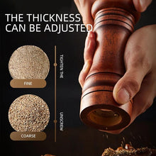 Load image into Gallery viewer, Wooden Salt and Pepper Mills Shakers with Cleaning Brush &amp; Wood Stand
