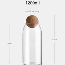 Load image into Gallery viewer, Glass Storage Container with Ball Cork
