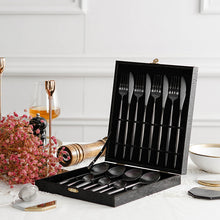 Load image into Gallery viewer, Titanium Black Dinner Set
