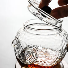 Load image into Gallery viewer, Wooden Handle Glass Teapot
