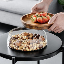 Load image into Gallery viewer, Transparent Glass Storage Canister Holder with Wood Lid
