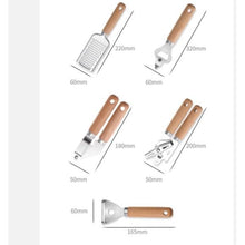 Load image into Gallery viewer, Kitchen Tool Wooden Handle Stainless Steel Set
