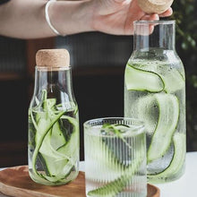 Load image into Gallery viewer, Clear Glass Carafe With Cork Stopper
