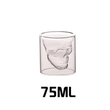 Load image into Gallery viewer, Skull Double Cup Coffee Mug  Double-layered Transparent Crystal Skull Head Glass Cup For Household Whiskey Wine Vodka Bar Club Beer Wine Glass
