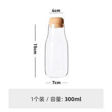 Load image into Gallery viewer, Clear Glass Carafe With Cork Stopper
